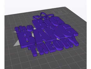 big bang theory logo 3d drucken Zeichen 3d print model - Mito3D