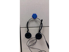 magnetische Sechskant-headset-Halter office Kopfhörer Kopfhörer-Halter Kopfhörer-Haken headset-Haken Magnete magnet-Halter Wandhaken 3d print model - Mito3D