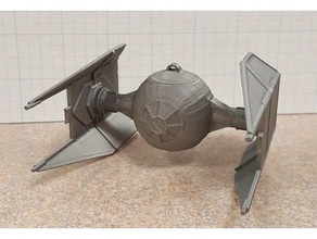 tie interceptor ornament 3d printing christmas darth vader empire galactic imperial star wars storm trooper fighter 3d print model - Mito3D
