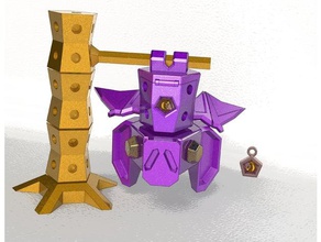 krystal gardien chauve-souris la construction jouets 3d print model - Mito3D