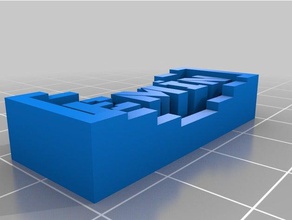 mon projet personnalisé plaque signalétique du générateur openscad l'apprentissage 3d print model - Mito3D