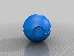 pokeball dur heykeller su pug heykelcik freecad oyun pokemon go sphere tv göster 3d print model - Mito3D