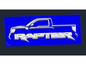 raptor logo picture automotive 3d print model - Mito3D