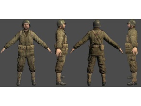 soldat allié 3d l'impression 3d print model - Mito3D