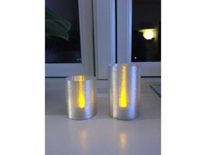 candle light tubes led only decor candleholder 3d print model - Mito3D