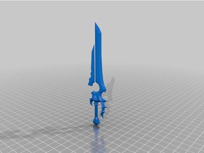 king varian sword video games world warcraft 3d print model - Mito3D