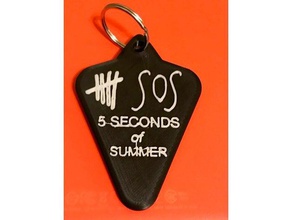 5sos key ring 5 seconds summer keychains 3d print model - Mito3D