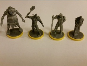 3d fantasy minis proxies dungeon twister original games boardgame cleric goblin mecanork monk orc proxy thief troll wallwalker warrior 3d print model - Mito3D