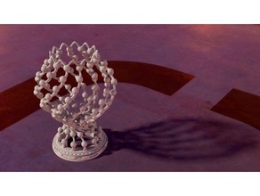 planeta de órbita vaso decoração a arte artística prêmio o design ornamento escultura espiral troféu 3d print model - Mito3D