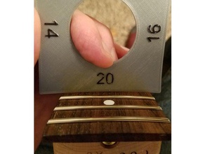 tastiera di chitarra raggio curvatura inferiore a stringa misurazione musica la installazione riparazione una liutaio strumenti 3d print model - Mito3D
