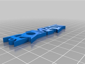 simple customized named keychain keychains customizable openscad 3d print model - Mito3D
