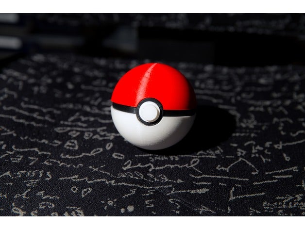 simple pokeball les jouets jeux 3D print model - Mito3D