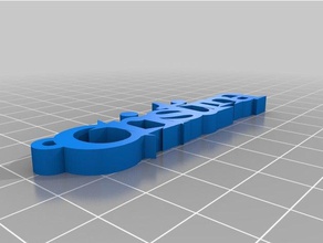 my customized simple named keychain keychains 3d print model - Mito3D