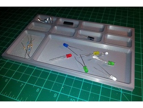 partes trayorganizer la electrónica bin 3d print model - Mito3D