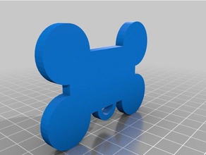 en blanco de la etiqueta del animal doméstico las mascotas hueso cat el collar perro correa nombre con su 3d print model - Mito3D