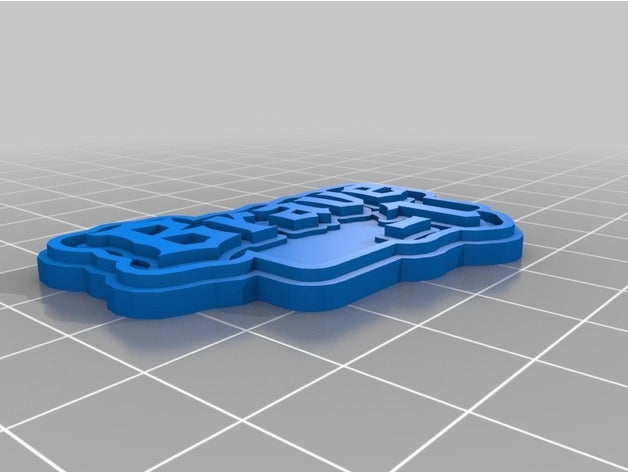 coraggioso -1 i portachiavi personalizzato 3D print model - Mito3D