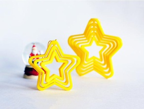 star gyro mechanical toys christmas ornament gimbal xmas 3d print model - Mito3D