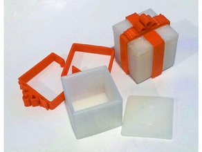 aufklappbaren Geschenkbox Container 3d print model - Mito3D