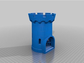 castle dice tower 3d print model - Mito3D