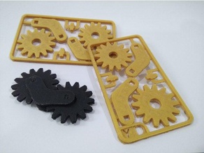 fidget kit business card mechanical toys 1577 buisness gears 3d print model - Mito3D