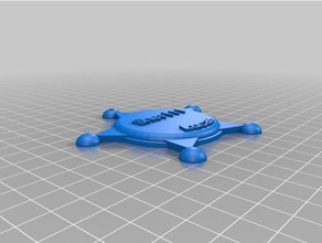 il mio personalizzato distintivo di sceriffo più v2-4 puntelli 3d print model - Mito3D