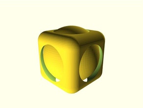 kupkure d'autres cube cutomizable trou quad sphère 3d print model - Mito3D