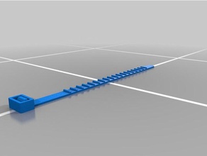 zip cravate le bricolage câble la gestion des câbles ziptie 3d print model - Mito3D