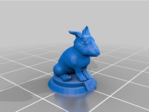 sitting bunny Tiere 3d print model - Mito3D
