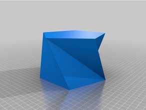 meu personalizados torcida polígono vaso de 1 contentores 3d print model - Mito3D