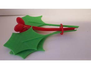 make out mistletoe decor christmas decoration holiday holly 3d print model - Mito3D