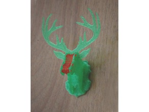 christmas reindeer card decor ornament 3d print model - Mito3D