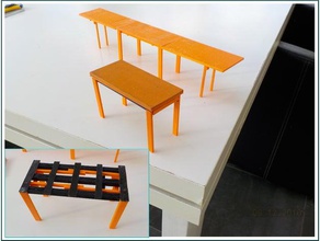 mesa de extensão a cozinha jantar conceito tabela rallonge 3d print model - Mito3D