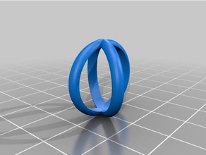 double ring rings jewelry 3d print model - Mito3D