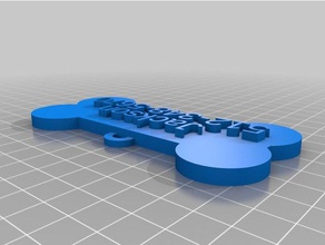 jackson pet dog tag osso em forma alongada animais de estimação personalizado 3d print model - Mito3D