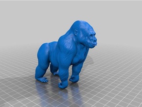 gorila convertido em stl animais 3d print model - Mito3D