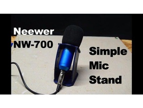neewer nw-700 simple mic stand audio microphone 3d print model - Mito3D