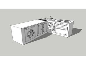 kitchen model furniture 3d print model - Mito3D