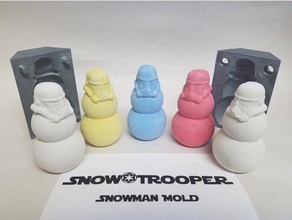 neve-trooper molde do boneco de neve adereços remixchallenge starwars stormtrooper 3d print model - Mito3D