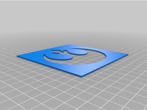 les rebelles de l'emblème d'un pochoir art outils personnalisé 3d print model - Mito3D