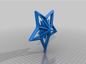 estrela de natal etoile sapin anneaux decoração 3d print model - Mito3D