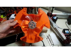 alohas miltykoss stepper duct fits mini kossel similar size deltas 3d printer parts cooling fan 3d print model - Mito3D