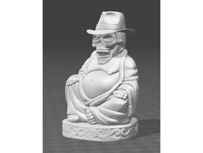 skull buddha sculptures hat pop-buddha 3d print model - Mito3D