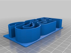 rbs texto del cortador de la galleta cocina comedor personalizado 3d print model - Mito3D