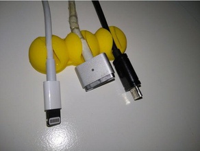 kablo klipleri mac iphone en mini-usb Şarj Cihazı büyüklüğünde organizasyon rehberi tutucu 3d print model - Mito3D