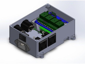 enclosure raspberry pi 3b 4 channel relay board 3d printer accessories mount 3d print model - Mito3D