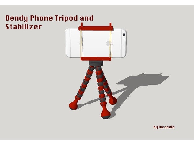 bendy telefon tripod sabitleyici kamera remixchallenge 3D print model - Mito3D