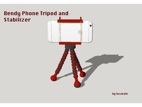 bendy phone tripod stabilizer camera mount remixchallenge 3d print model - Mito3D