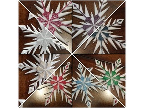 snowflake ornaments sculptures 3d print model - Mito3D