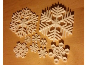 snowflakes art christmas holidays ornament 3d print model - Mito3D