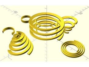Spirale Extrusion math openscad-Bibliothek 3d print model - Mito3D